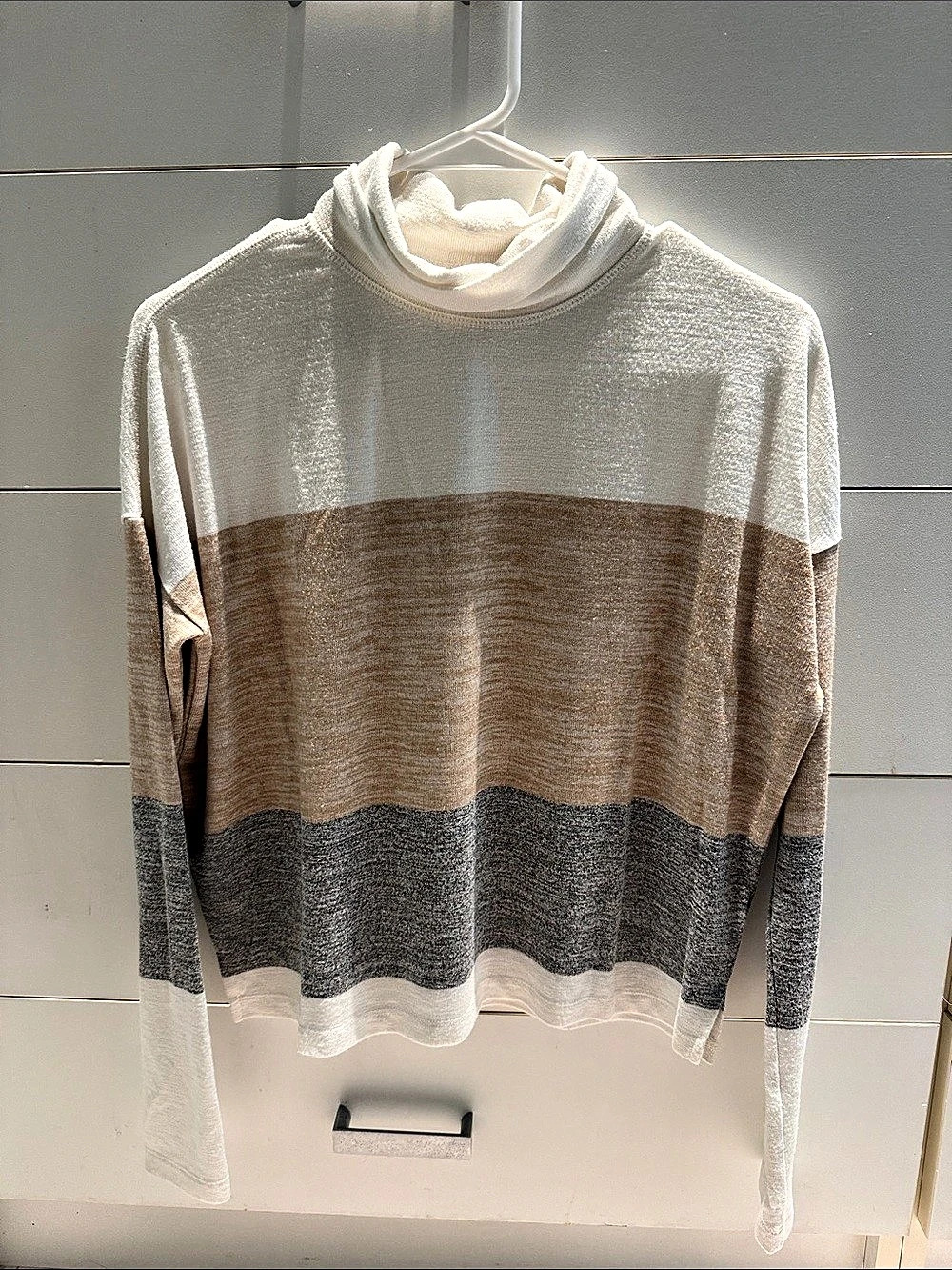 Banana Republic Luxespun Color Block Cowl Neck Sweater Size XS